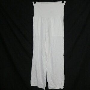 FOCUS 2000 | large | Textured Chic White Wide Leg Pants | NWOT